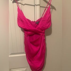 Women Sleeveless Ruched Satin Bodycon Dress-Wolid Fable Satin Black